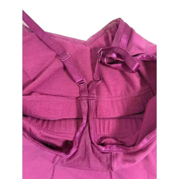 Alo Yoga Raspberry Pink Cross Front Adjustable Strap Built In Bra Sz Small Tank - Picture 5 of 6